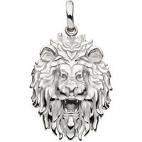 JOBO Kettenanhänger Anhänger Löwe Löwenkopf, 925 Silber 28 mm silberfarben
