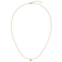 JOBO Collier Kette mit Tropfen-Anhänger, 750 Gold mit Diamant 42-45 cm gelb|goldfarben