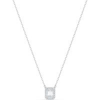 Swarovski Kette mit Anhänger Millenia, Octagon-Schliff, 5598421, 5599177, 5614926, 5614933, mit Swarovski® Kristall, Swarovski® Zirkonia (synth) silberfarben