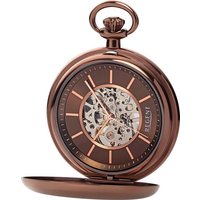 Regent Taschenuhr, (Set, 2-tlg., mit Kette), Herrenuhr, Handaufzug, Kette, offene Unruh braun