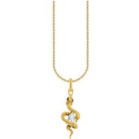 THOMAS SABO Kette mit Anhänger Schlangen-Optik Tempting Romance, KE2300-565-14-L45V, mit Zirkonia (synth) goldfarben|gelb