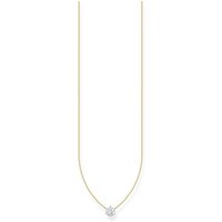 THOMAS SABO Kette mit Anhänger Thomas Sabo Kette KE2210-414-14 Silber vergoldet weißer Zirkonia gelb