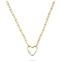 CHRIST Silberkette CHRIST Damen-Kette 925er Silber, recycelt Zirkon goldfarben