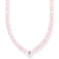 THOMAS SABO Kette mit Anhänger Herz mit Rosenquarz rosa