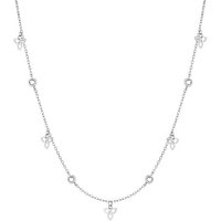 Tamaris Edelstahlkette Tamaris Damen-Kette Edelstahl 4 Zirkonia silberfarben