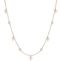 Tamaris Edelstahlkette Tamaris Damen-Kette Edelstahl 4 Zirkonia rosa