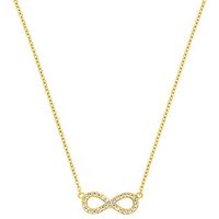 s.Oliver Kette mit Anhänger Infinity/Unendlichkeitsschleife, 2032880, 2032881, 2032882, mit Zirkonia (synth) gelb|goldfarben