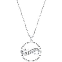 s.Oliver Kette mit Anhänger Infinity/Unendichkeitsschleife, 2032827, mit Zirkonia (synth) silberfarben