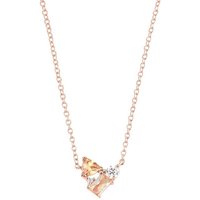 s.Oliver Kette mit Anhänger 2036873, mit Zirkonia (synth) goldfarben|orange