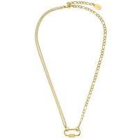 s.Oliver Kette mit Anhänger S.Oliver Halskette 2033902 Edelstahl Gelbgold