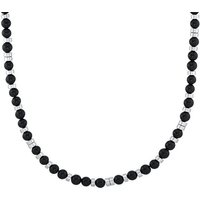 s.Oliver Kette mit Anhänger S.Oliver Kette 2031485 Edelstahl schwarzer Achat