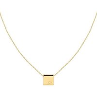 Calvin Klein Kette mit Anhänger Schmuck Edelstahl Halsschmuck Halskette Ankerkette goldfarben|gelb