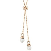 Swarovski Kette mit Anhänger MP ORIGINALLY Y-HALSKETTE, 5669521, mit Swarovski® Kristall, Swarovski® Zirkonia und Swarovski® Perle goldfarben|weiß