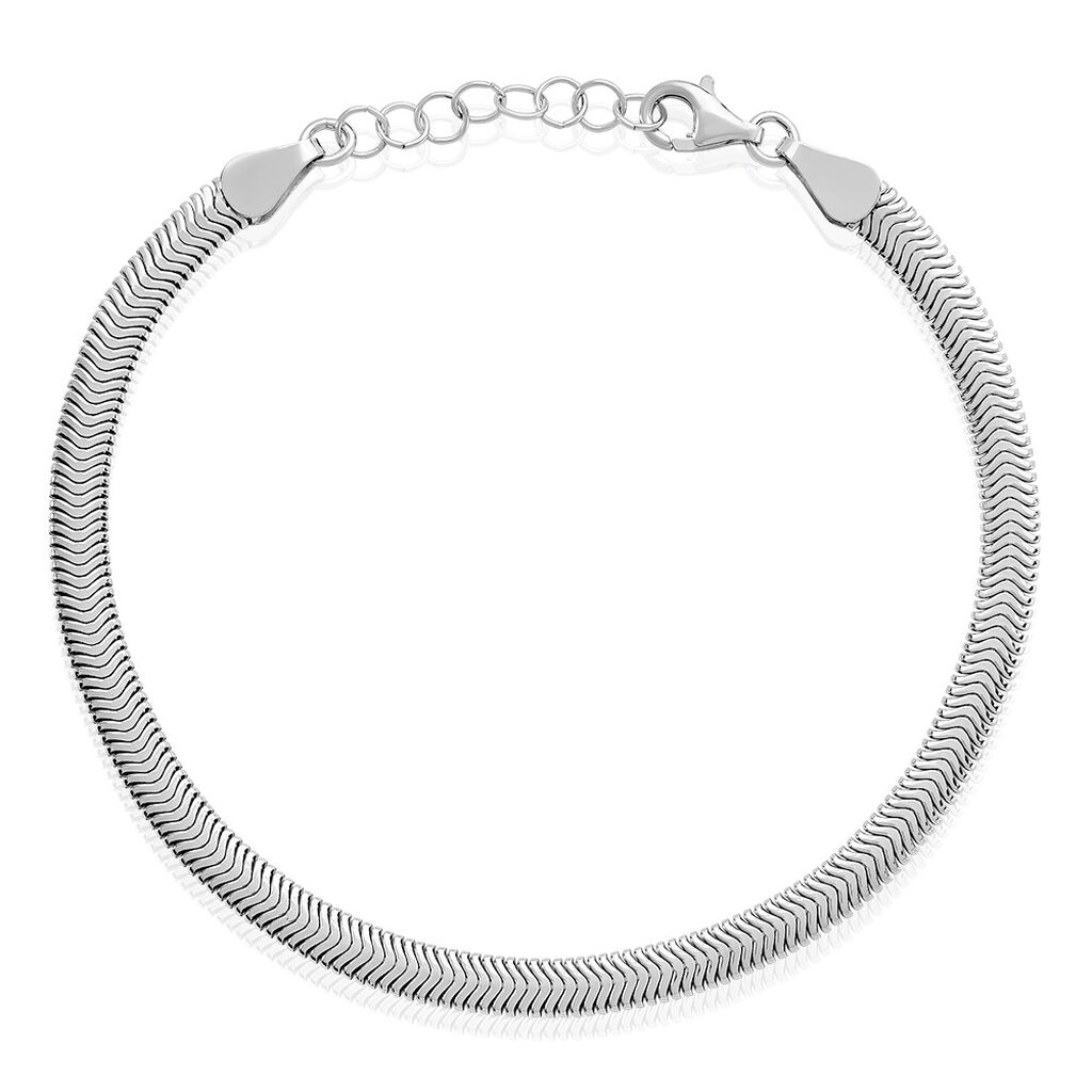 🦚 Damen Armkette Silber Silber 925 Natasha 2cm 43mm, Armkette ohne Stein