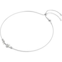 Swarovski Collier Swarovski Unisex-Kette Metall Swarovski-Kristall weiß