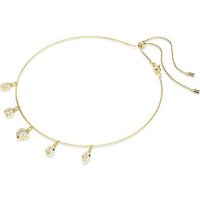 Swarovski Collier Swarovski Unisex-Kette Metall Swarovski-Kristall weiß