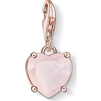 THOMAS SABO Kettenanhänger Thomas Sabo Damen-Charm 925er Silber Rosenquarz rosa