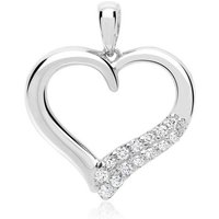 Unique Kettenanhänger Diamantanhänger 585er Gold DP0080 silberfarben