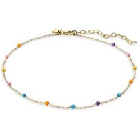 CHRIST Fußkette CHRIST Damen-Fußkette 925er Silber 12 Kunstharz gelb|goldfarben
