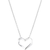 s.Oliver Kette mit Anhänger Herzkette in Silber 925 rhodiniert silberfarben