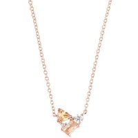 s.Oliver Kette mit Anhänger Halskette in rosévergoldetem Silber rosa