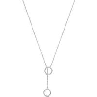 s.Oliver Silberkette für Damen, 925 Sterling Silber, Zirkonia synth. (2-tlg., Halskette) silberfarben