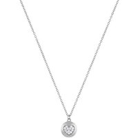 s.Oliver Silberkette für Damen, 925 Sterling Silber, Zirkonia synth., Herz (1-tlg., Kette mit Anhänger) silberfarben
