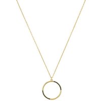 s.Oliver Silberkette für Damen, 925 Sterling Silber, Zirkonia synth., Ring (1-tlg., Kette mit Anhänger) schwarz