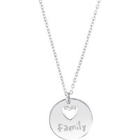 s.Oliver Silberkette für Damen, 925 Sterling Silber, Münze (1-tlg., Kette mit Anhänger) silberfarben