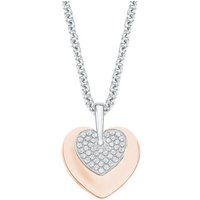 s.Oliver Silberkette für Damen, 925 Sterling Silber, Zirkonia synth., Herz (1-tlg., Kette mit Anhänger)