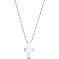 s.Oliver Kette mit Anhänger Halskette Kreuz, 2033914 silberfarben