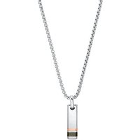 s.Oliver Kette mit Anhänger Halsschmuck IP Gun + IP Rose silberfarben
