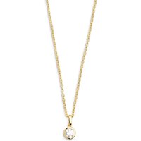 Xenox Damenkette Halskette Silver Circle Gelbgold XS7283G