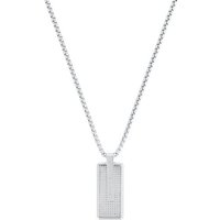JOOP! Edelstahlkette für Herren, Edelstahl (1-tlg., Kette mit Anhänger) silberfarben