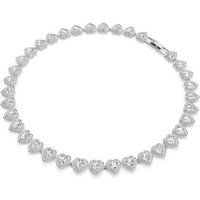 Swarovski Collier Swarovski Damen-Kette Metall Swarovski-Kristall weiß