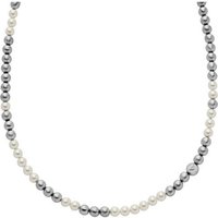 Emporio Armani Collier Emporio Armani Herren-Kette Perle, Edelstahl silberfarben