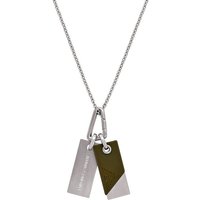 Emporio Armani Collier Emporio Armani Herren-Kette Edelstahl, Silikon silberfarben