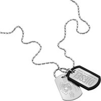 Diesel Kette mit Anhänger Schmuck Geschenk Edelstahl Halskette FONT, DX1553040, DX1554001 schwarz|silberfarben