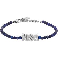Diesel Armband Schmuck Geschenk Edelstahl Armschmuck Armkette FONT, DX1544040, mit Achat blau