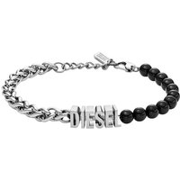Diesel Armband Schmuck Geschenk Edelstahl Armschmuck Armkette FONT, DX1541040, mit Achat schwarz