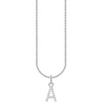 THOMAS SABO Kette mit Anhänger Kette-Anhänger Damen Buchstabe A Silber KE2240-051-14