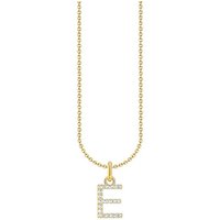 THOMAS SABO Kette mit Anhänger Halskette mit Anhänger Buchstabe E Vergoldet KE2244-414-14
