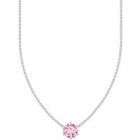 THOMAS SABO Kette mit Anhänger Kette-Anhänger Damen Pinker Zirkonia Silber KE2210-051-9