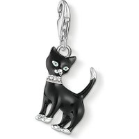 THOMAS SABO Kettenanhänger Thomas Sabo Damen-Charm 925er Silber Zirkonia schwarz