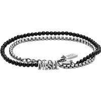 Diesel Armband Schmuck Geschenk Edelstahl Armschmuck Armkette FONT, DX1542040, mit Achat schwarz