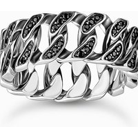 Thomas Sabo TR2501-643-11-64 Unisex Ring - Kettenglieder schwarze Steine silber