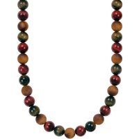THOMAS SABO Kette ohne Anhänger Talisman-Kette/Beadskette, KE2304-826-7-L70, mit Tigerauge blau|braun|rot|silberfarben
