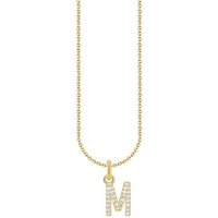 THOMAS SABO Kette mit Anhänger Kette-Anhänger Damen Buchstabe M Vergoldet KE2252-414-14
