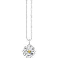 THOMAS SABO Kette mit Anhänger Lovely Daisy Kette mit Anhänger, KE2086-051-4-L45v, mit Zirkonia (synth) gelb|silberfarben