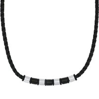s.Oliver Edelstahlkette s.Oliver Collier für Herren, Edelstahl (Kette mit Anhänger, 1-tlg., Kette mit Anhänger) schwarz